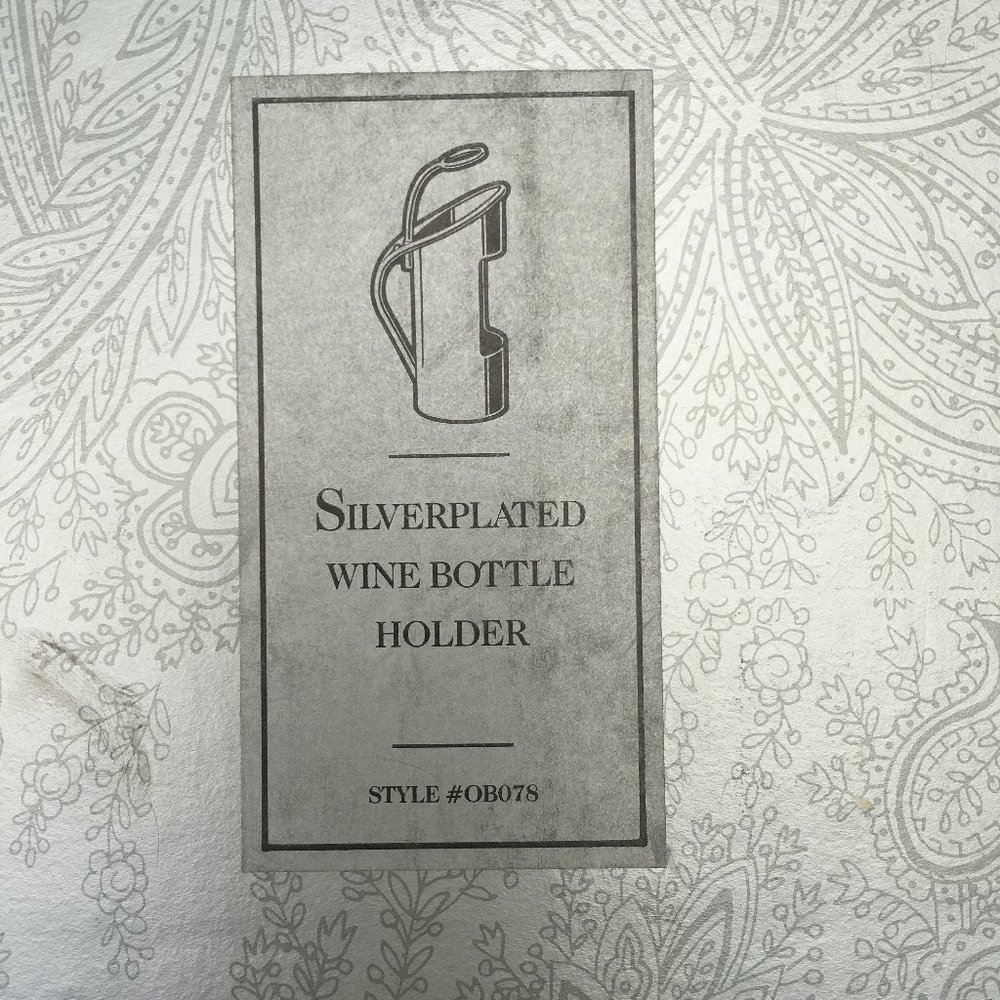 Vintage Silverplated Wine Bottle Holder NIB - Picture 7 of 10